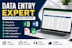 do accurate data entry, copy paste, excel and web research