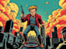 create cool retro comic art design illustration