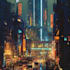 make cyberpunk futuristic city art