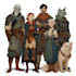 design a dnd party art and group art