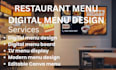 design menu, digital menu board, restaurant, cafe chalkboard, backery menu
