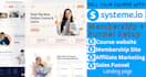 create systeme io course website, membership and affiliate sales funnel