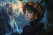 draw fantasy portrait as wizard or arcane mage