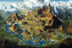 fantasy map illustration for map