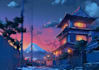 draw an animated background in anime style