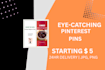 design eye catching pinterest pins for bloggers and etsy
