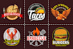 do unique modern restaurant food logo design