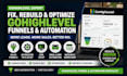 rebuild gohighlevel funnels fix automation workflows improve conversion and ROI