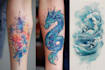 create a watercolor tattoo design