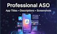 professional aso title description and screenshots for app store  google play