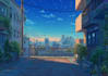 draw anime vtuber streaming background art illustration