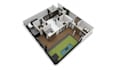 create modern 3d floorplan interior exterior and walkthrough