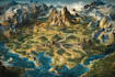 hand drawn fantasy map battle map