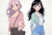 illustrate stylish anime character with dynamic pose and