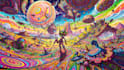 create psychedelic and trippy style illustration