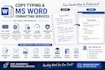 do fast copy typing and ms word formatting professionally