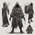 draw creepy and detailed horror character illustration
