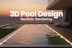 3d swimming pool design rendering backyard pool visualization luxury pool