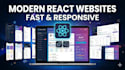 develop modern responsive react js website with tailwind css