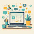 create professional flat vector illustrations for web and mobile