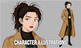 create romance character illustrations for novels