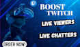 boost twitch live viewers, twitch viewers, and twitch channel promotion