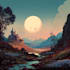 draw a  fantasy landscape