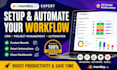 set up monday com workspace, CRM, and workflow automation