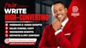 write the ultimate webinar and video script, sales funnel keynote voiceover, ppt