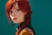 draw your character in semi realism style