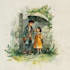hand paint a stylised watercolor illustration
