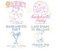 do retro hand drawn beach bridal party logo