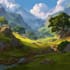 do stylized environment illustration background art