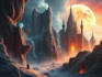 create a fantasy or sci fi book cover, cover design