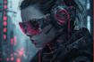making you as a cyberpunk style character