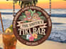 make custom summer themed and skull tiki bar logo