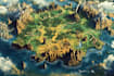 do fantasy city map illustration regional board game