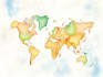 create dreamy map in watercolor style