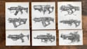 draw custom weapon gun art illustrations or concept