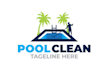 create a premium modern custom pool and spa logo