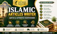 write islamic articles khutbah and quran based content