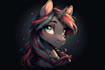 draw cute pony character illustration for you