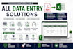 excel data entry data entry PDF to excel, bom creation