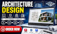design modern architecture floor plan and 3d house model