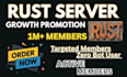 discord server promotion, gaming server server advertising rust promotion grow