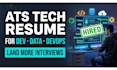 write an ats optimized resume for software, data, devops and cloud roles
