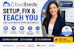 setup cloudbeds, fix cloudbeds and teach you how to use cloudbeds professionally