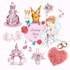 create a royal wedding illustration and custom bride and groom
