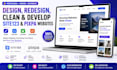 do site123 pixpa website cleaning design redesign website developement