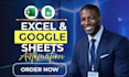 design excel spreadsheets, google sheets and dashboards